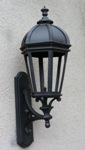 Designer Series Line of Cast Lights Available in Wall Mount, Black or Rust,  Electric or Gas